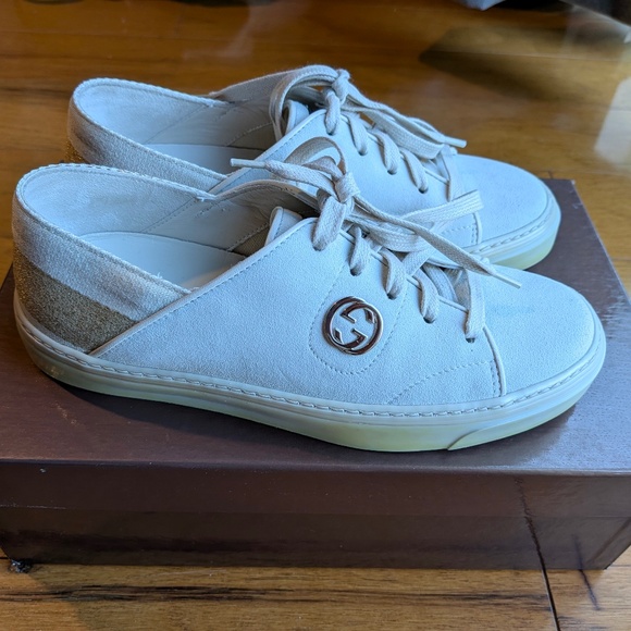 Gucci Shoes - Gucci Women's Pelle Gomma White Sneakers | NWT